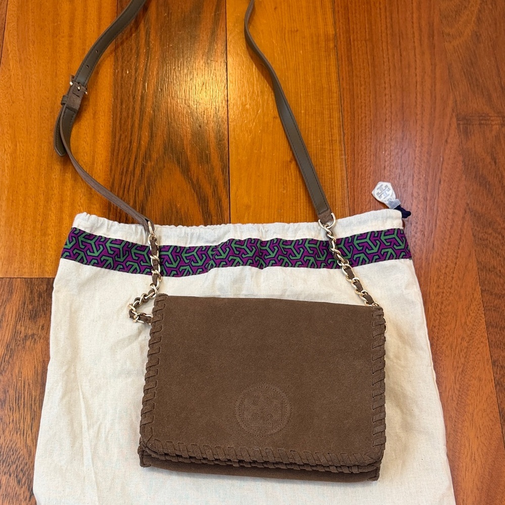 Tory Burch Marion suede crossbody bag